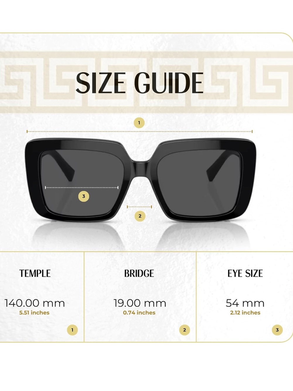Versace Black Square Sunglasses with Gold Crystal Medallion VE4384b - Picture 11 of 12